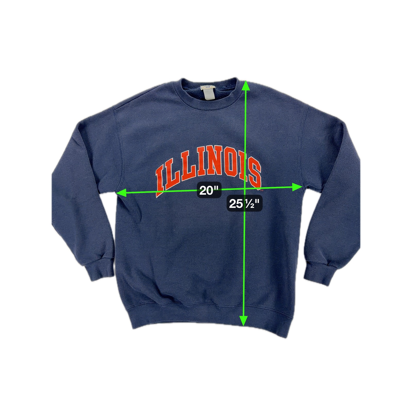 Vintage Illinois Fighting Illini Lee Heavyweight Crewneck Sweatshirt Medium — image 6 of 7